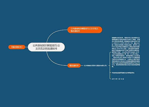 公共基础知识解题技巧:公文示范之整改通知书