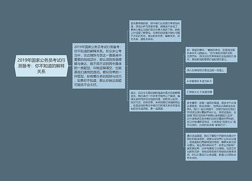 2019年国家公务员考试行测备考：你不知道的解释关系