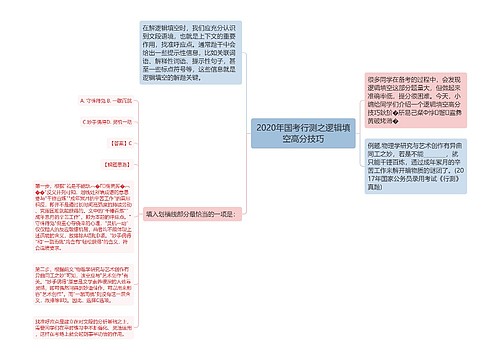 2020年国考行测之逻辑填空高分技巧