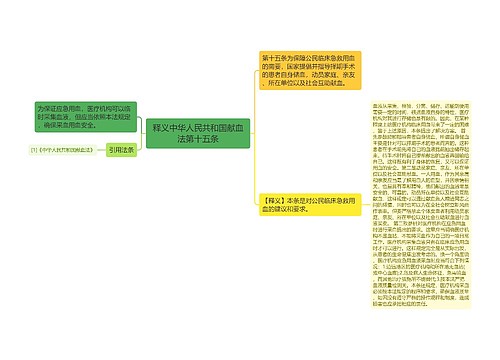 释义中华人民共和国献血法第十五条