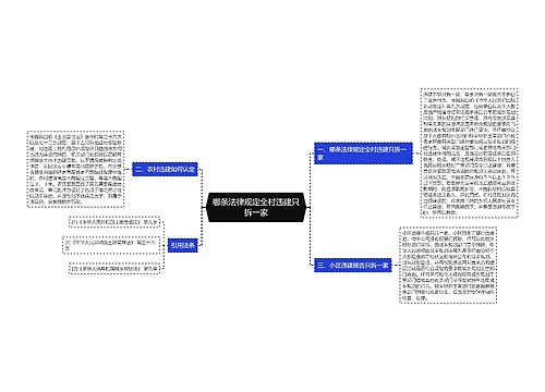 哪条法律规定全村违建只拆一家