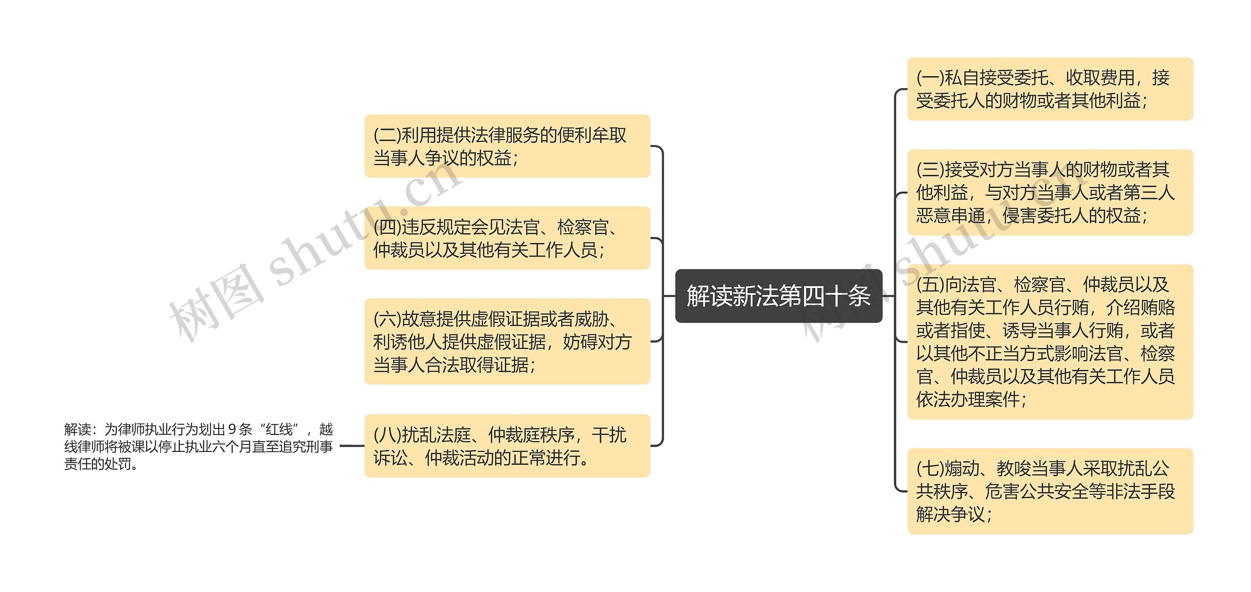 解读新法第四十条思维导图