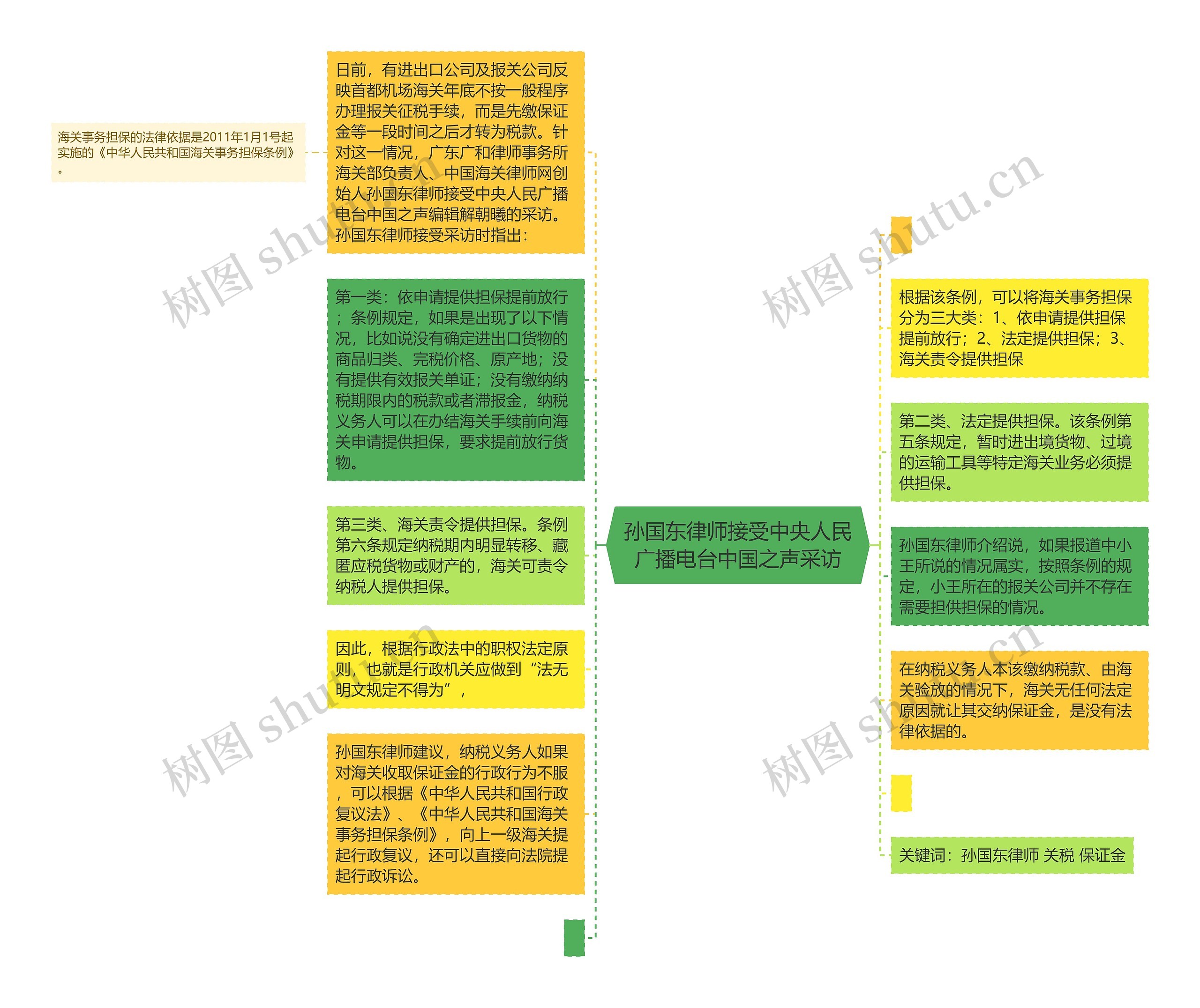 孙国东律师接受中央人民广播电台中国之声采访思维导图