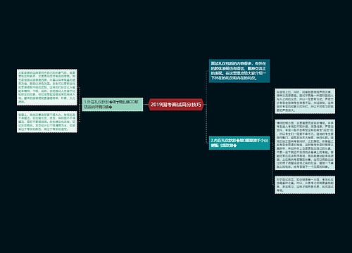 2019国考面试高分技巧