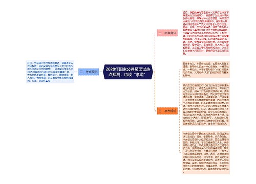 2020年国家公务员面试热点预测：也谈“孝道”