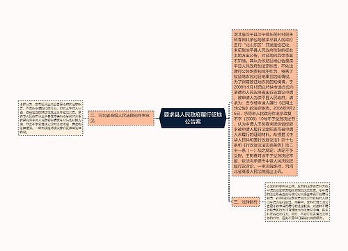 要求县人民政府履行征地公告案