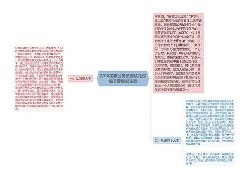 2018国家公务员面试礼仪细节要提起注意