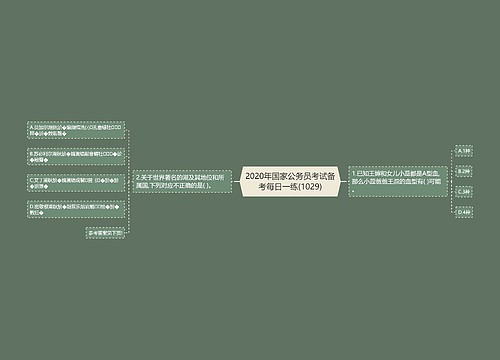 2020年国家公务员考试备考每日一练(1029)