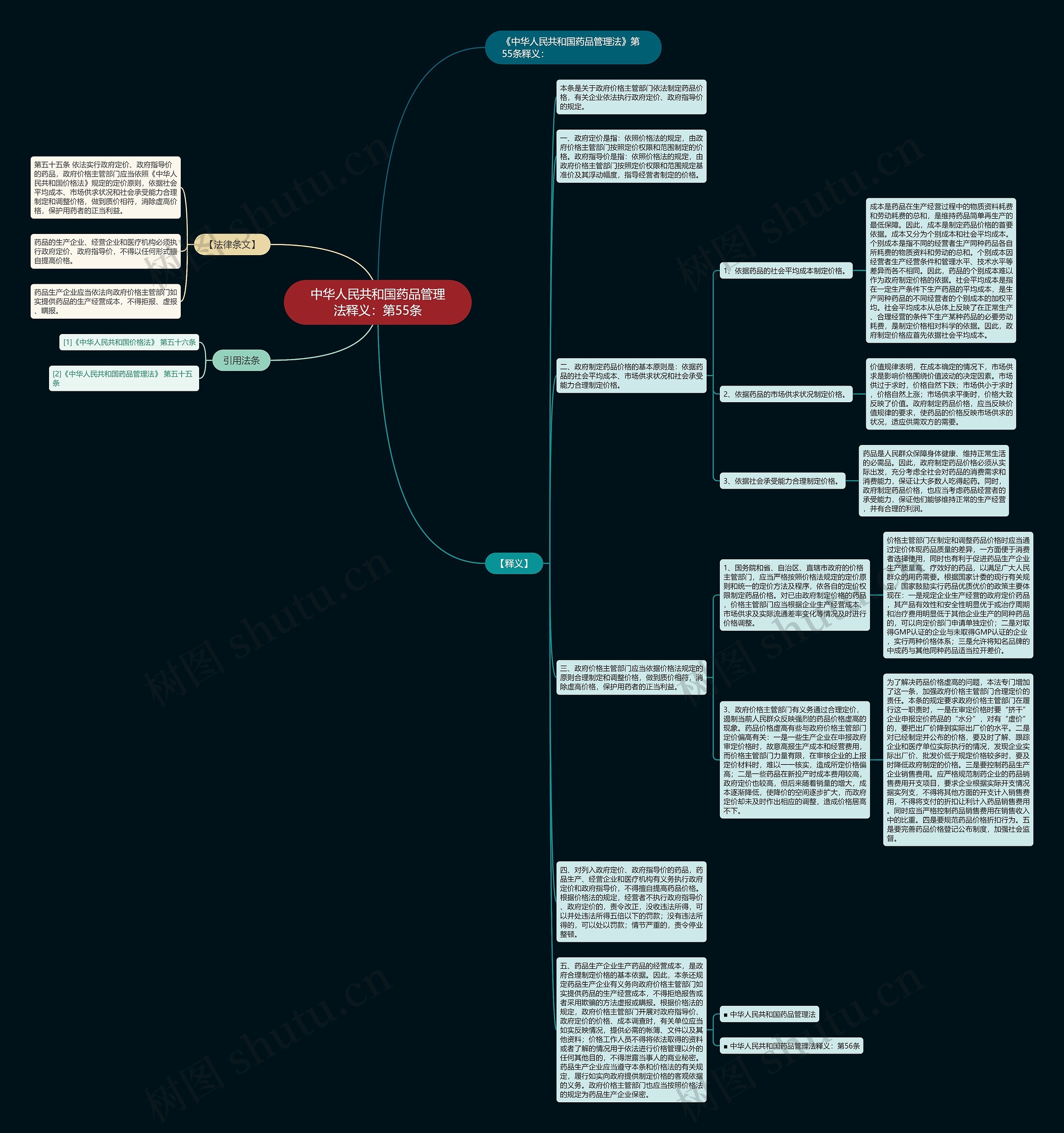 中华人民共和国药品管理法释义：第55条思维导图