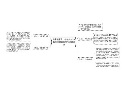 省考没考上，继续参加2020年国家公务员考试的优势