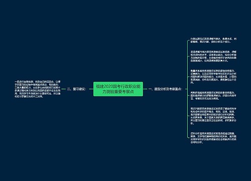 福建2020国考行政职业能力测验重要考察点