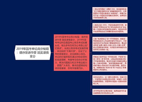 2019年国考申论高分秘籍：循序渐进作答 踏实谨慎拿分