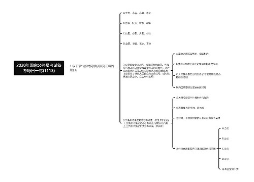 2020年国家公务员考试备考每日一练(1113)