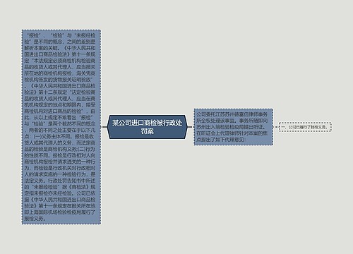 某公司进口商检被行政处罚案