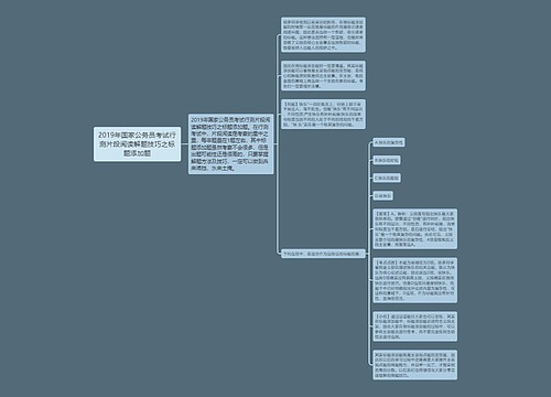 2019年国家公务员考试行测片段阅读解题技巧之标题添加题