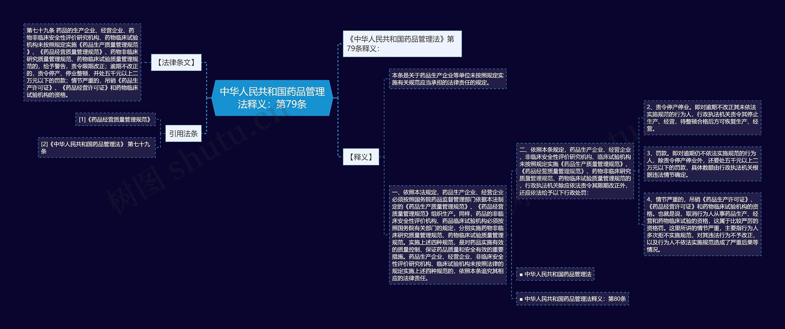 中华人民共和国药品管理法释义：第79条思维导图