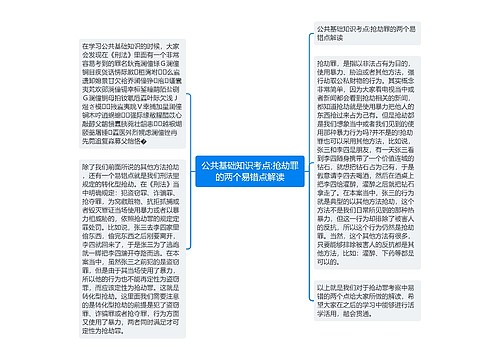 公共基础知识考点:抢劫罪的两个易错点解读