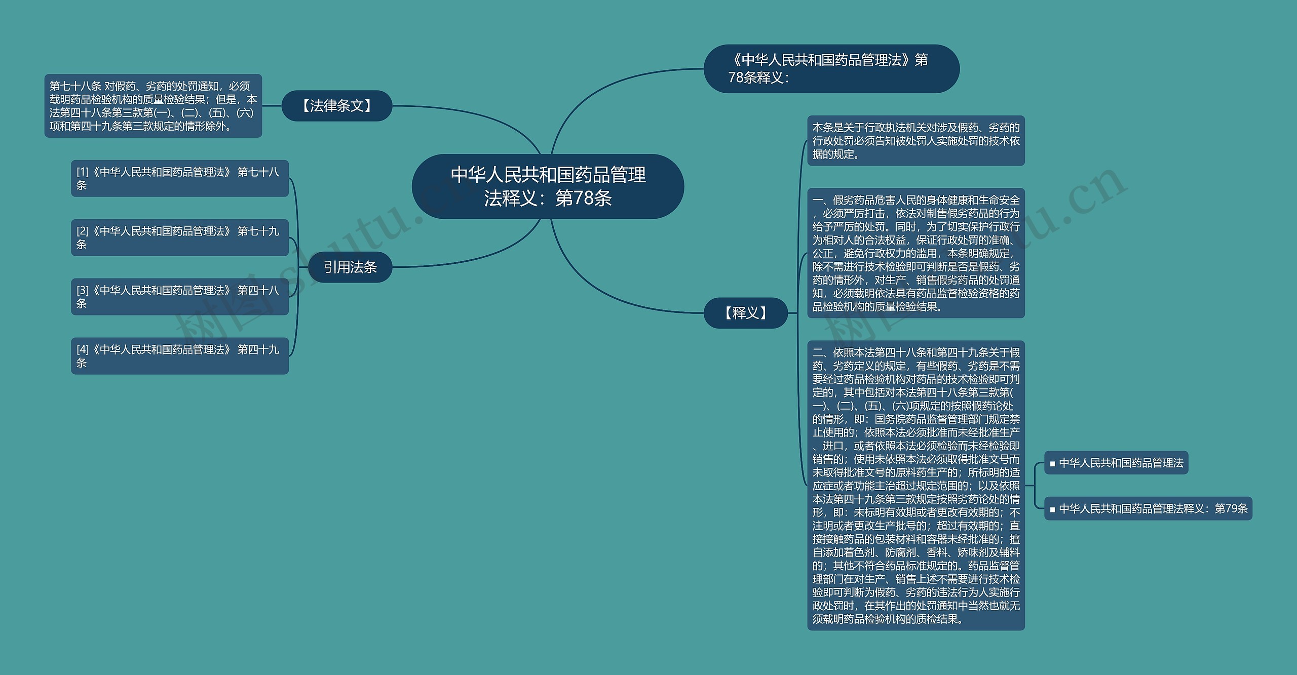 中华人民共和国药品管理法释义：第78条思维导图