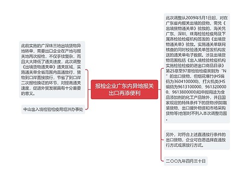 报检企业广东内异地报关出口再添便利