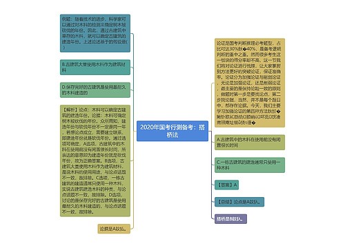 2020年国考行测备考：搭桥法