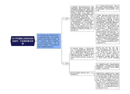 2019年国家公务员考试申论备考：计划组织难点突破