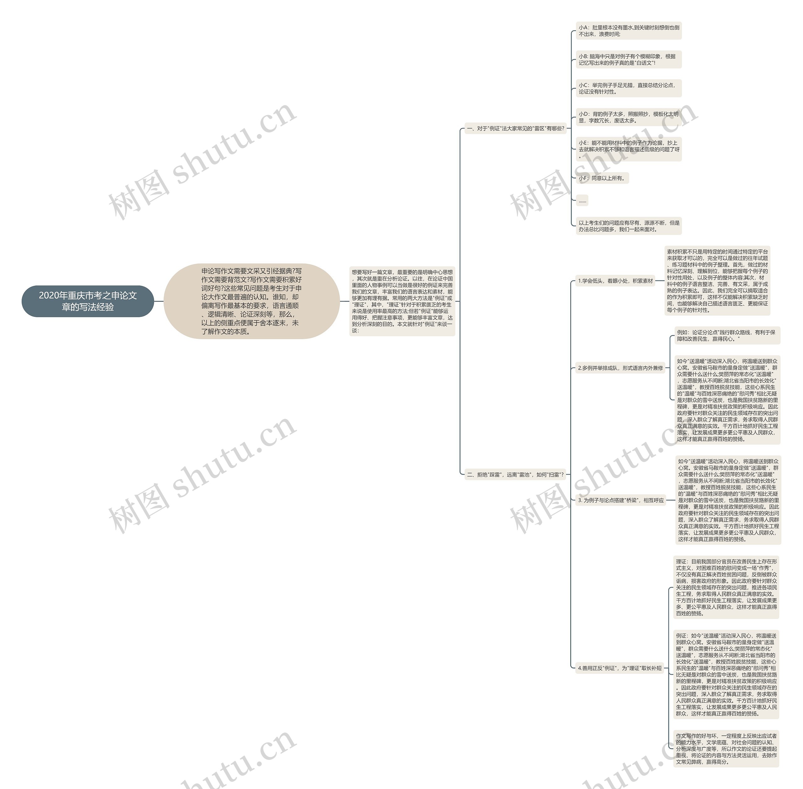 2020年重庆市考之申论文章的写法经验思维导图