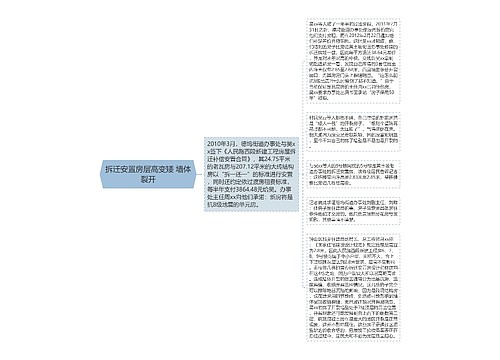 拆迁安置房层高变矮 墙体裂开