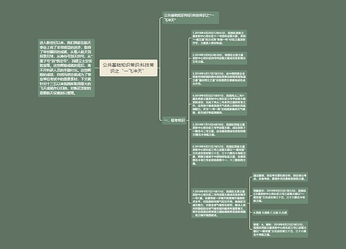 公共基础知识常识:科技常识之“一飞冲天”