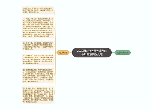 2020国家公务员考试考前必知:应急情况处理