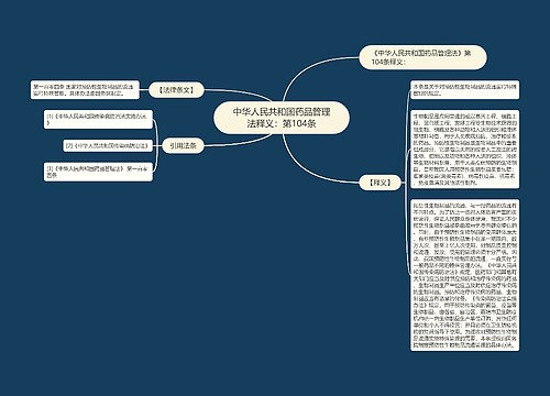 中华人民共和国药品管理法释义：第104条