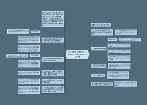 利用《信息公开条例》办理案件应该重点掌握的几个问题