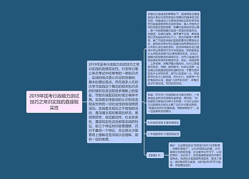 2019年国考行政能力测试技巧之常识实践的直接现实性