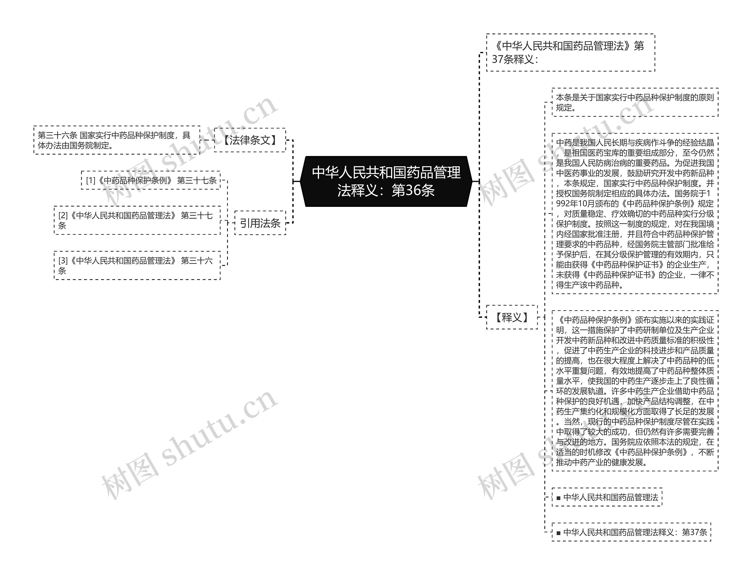 中华人民共和国药品管理法释义：第36条思维导图