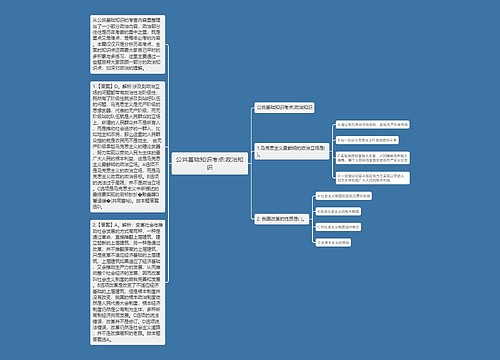 公共基础知识考点:政治知识