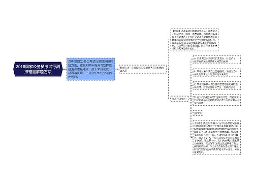 2018国家公务员考试行测推理题解题方法