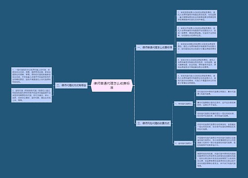 律师普通代理怎么收费标准