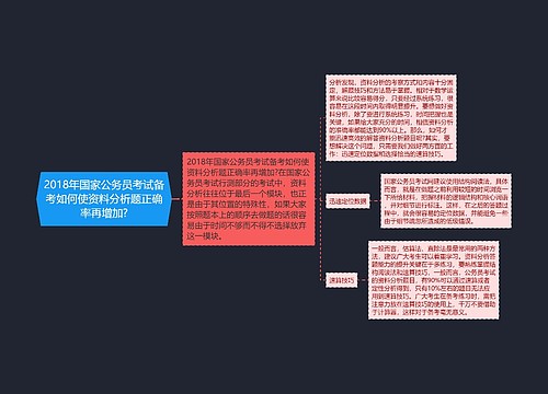 2018年国家公务员考试备考如何使资料分析题正确率再增加?