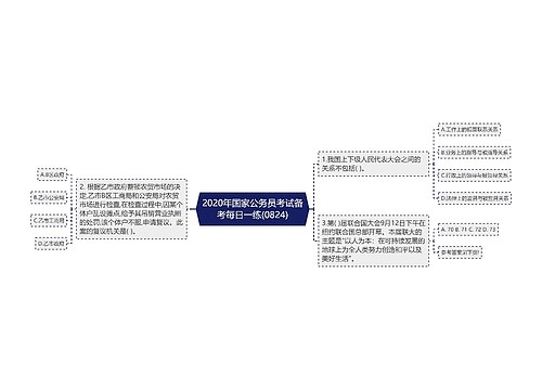 2020年国家公务员考试备考每日一练(0824)