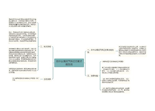 在什么情况下拆迁方案才能生效