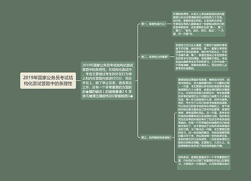 2019年国家公务员考试结构化面试答题中的条理性