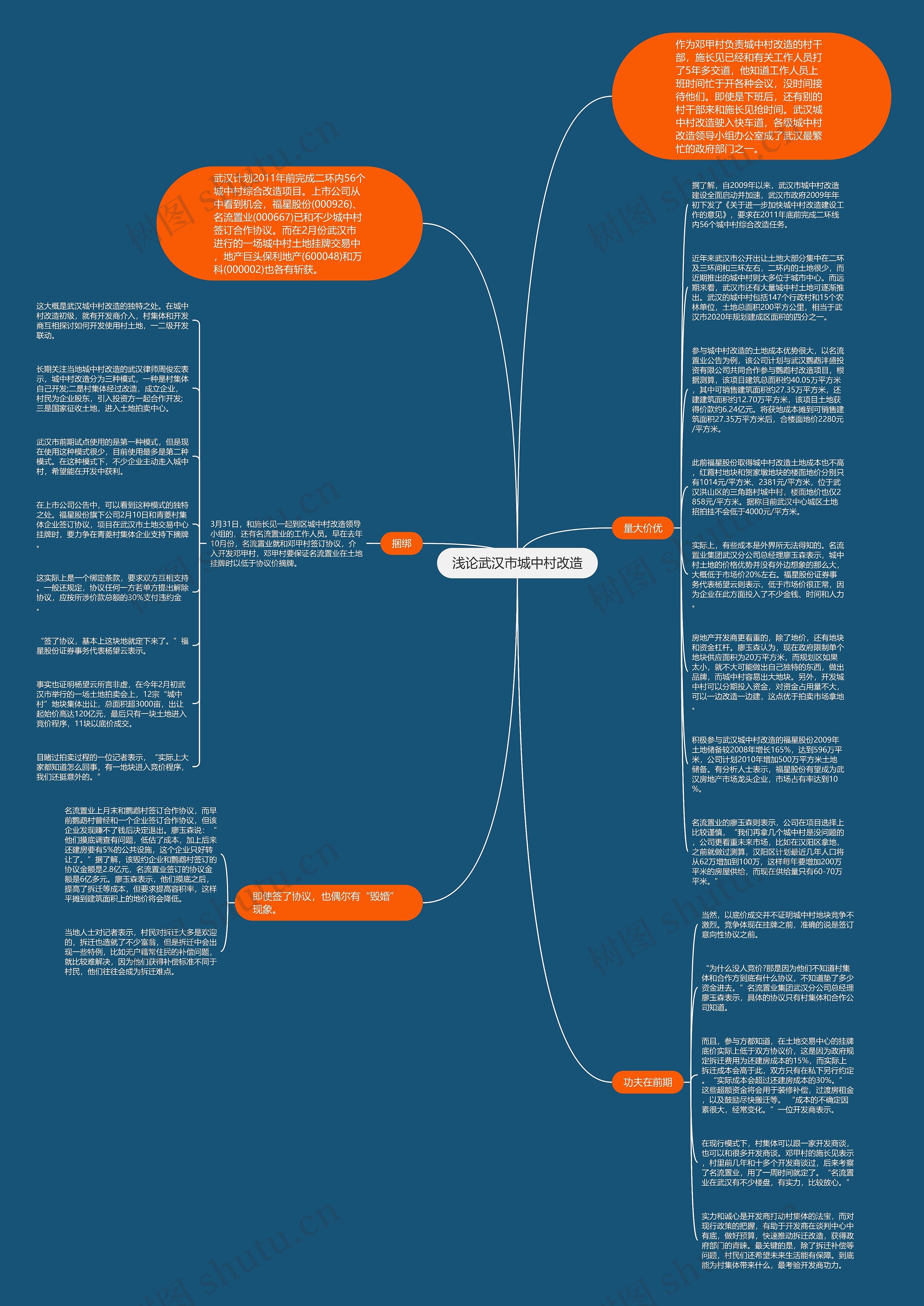 浅论武汉市城中村改造思维导图