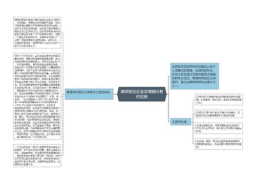 律师担任企业法律顾问有何优势