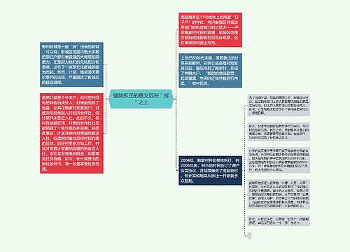 强制拆迁的意义远在＂拆＂之上