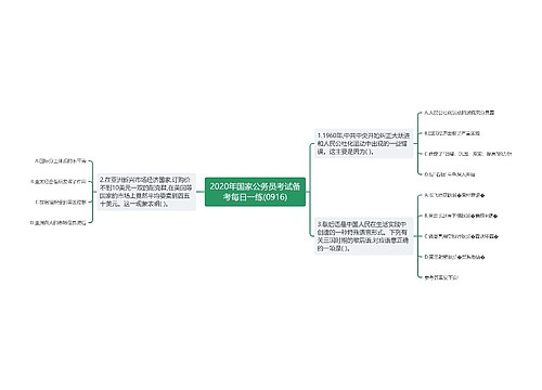 2020年国家公务员考试备考每日一练(0916)