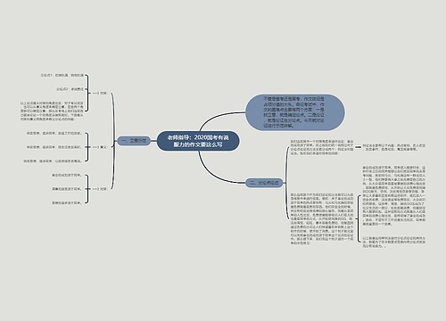 老师指导：2020国考有说服力的作文要这么写