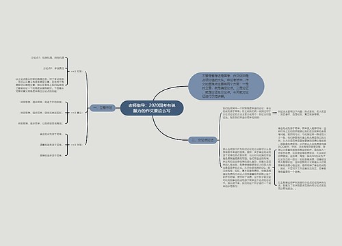 老师指导：2020国考有说服力的作文要这么写