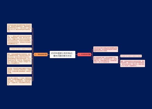 2020年国家公务员考试：最优问题的解决方法