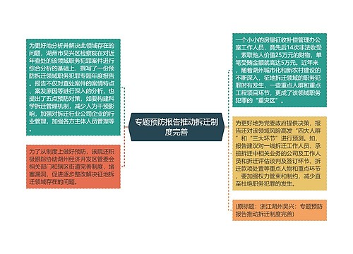 专题预防报告推动拆迁制度完善