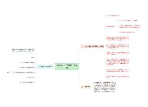 夫妻房产公证需要什么手续