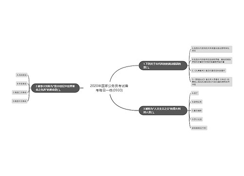 2020年国家公务员考试备考每日一练(0930)